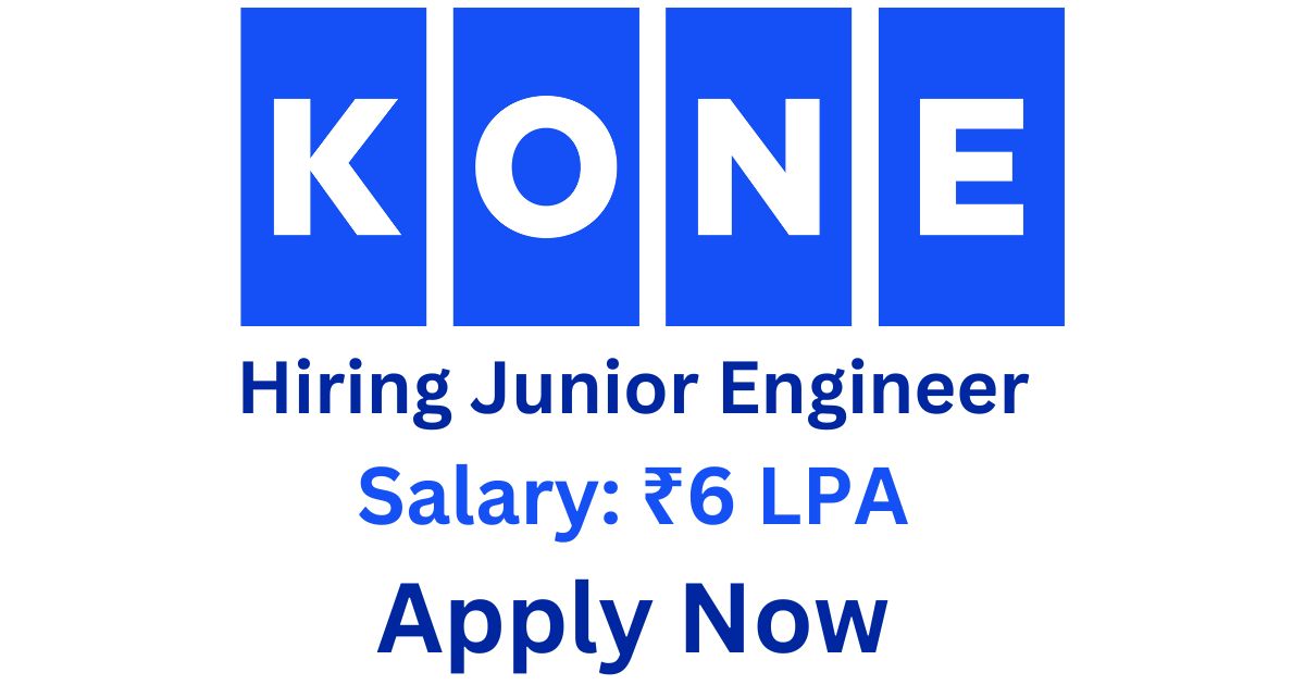 KONE Hiring Junior Engineer