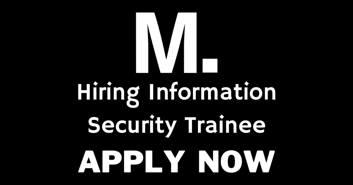 Monotype Hiring Information Security Trainee